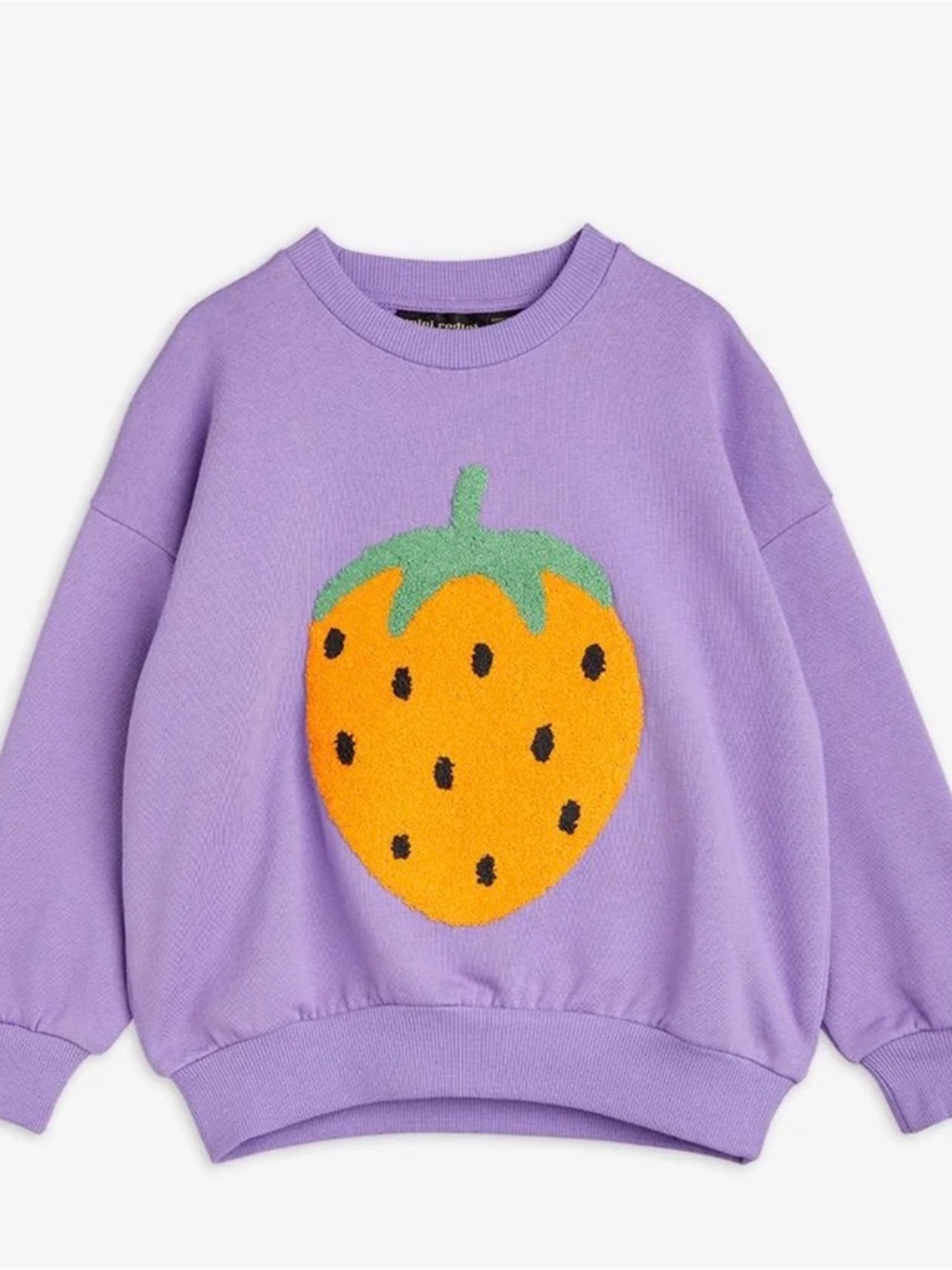 Mini Rodini Lavender Crewneck Strawberry Sweatshirt 3-5T